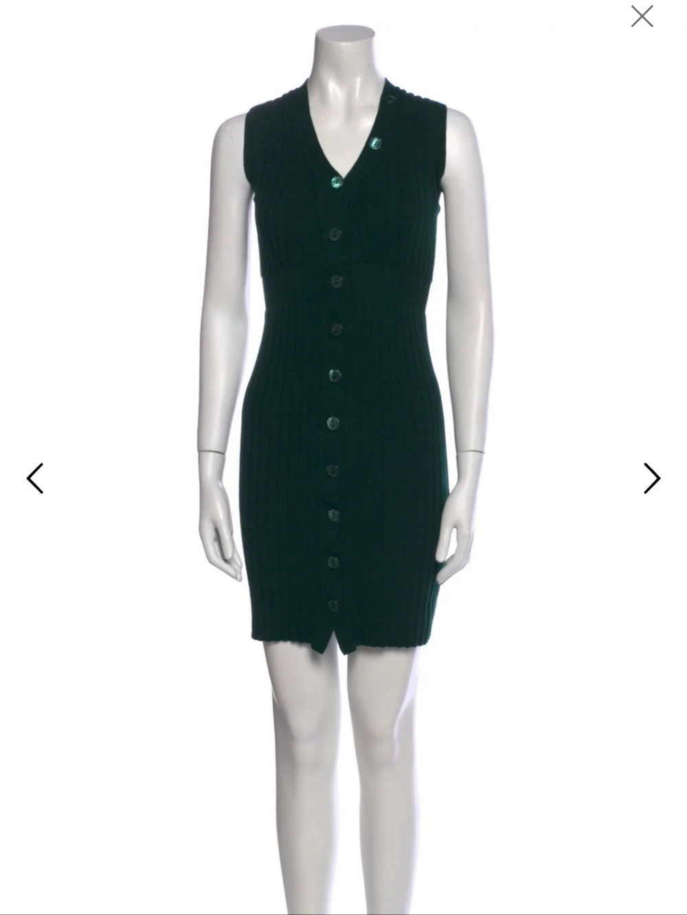 Dolce & Gabbana Virgin Wool Mini Dress - Dark Green